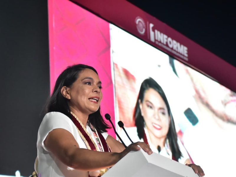 Beatriz Mojica en su informe legislativo