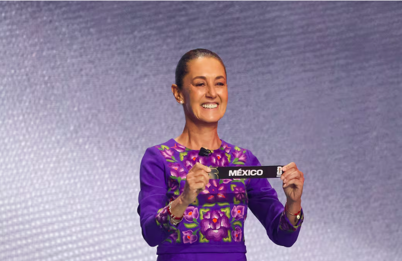 Vestido morado de Claudia Sheinbaum